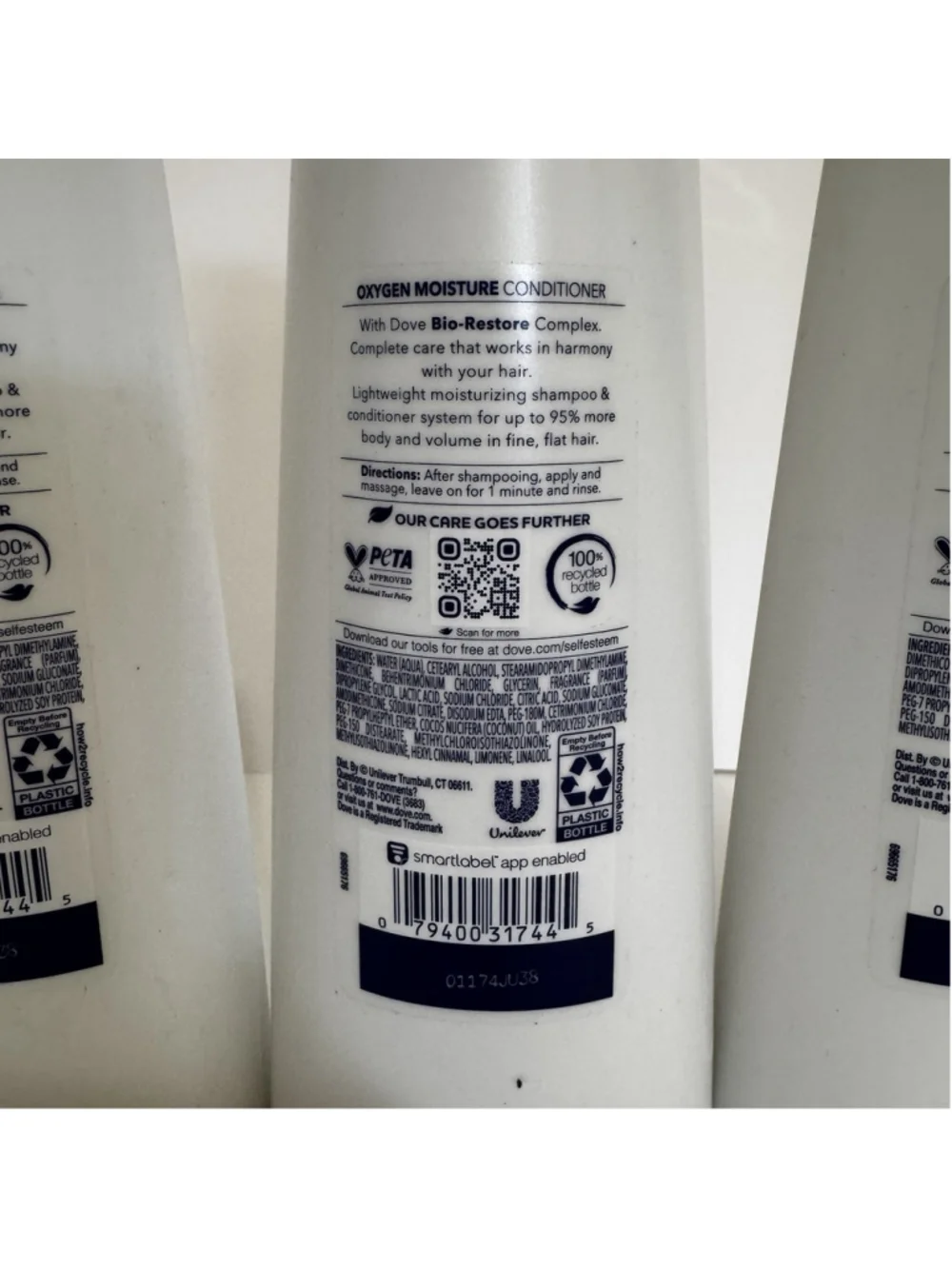 Dove Ultra Care Oxygen Moisture Fine Hair Conditioner 12oz X 3 DISCONTINUED NEW